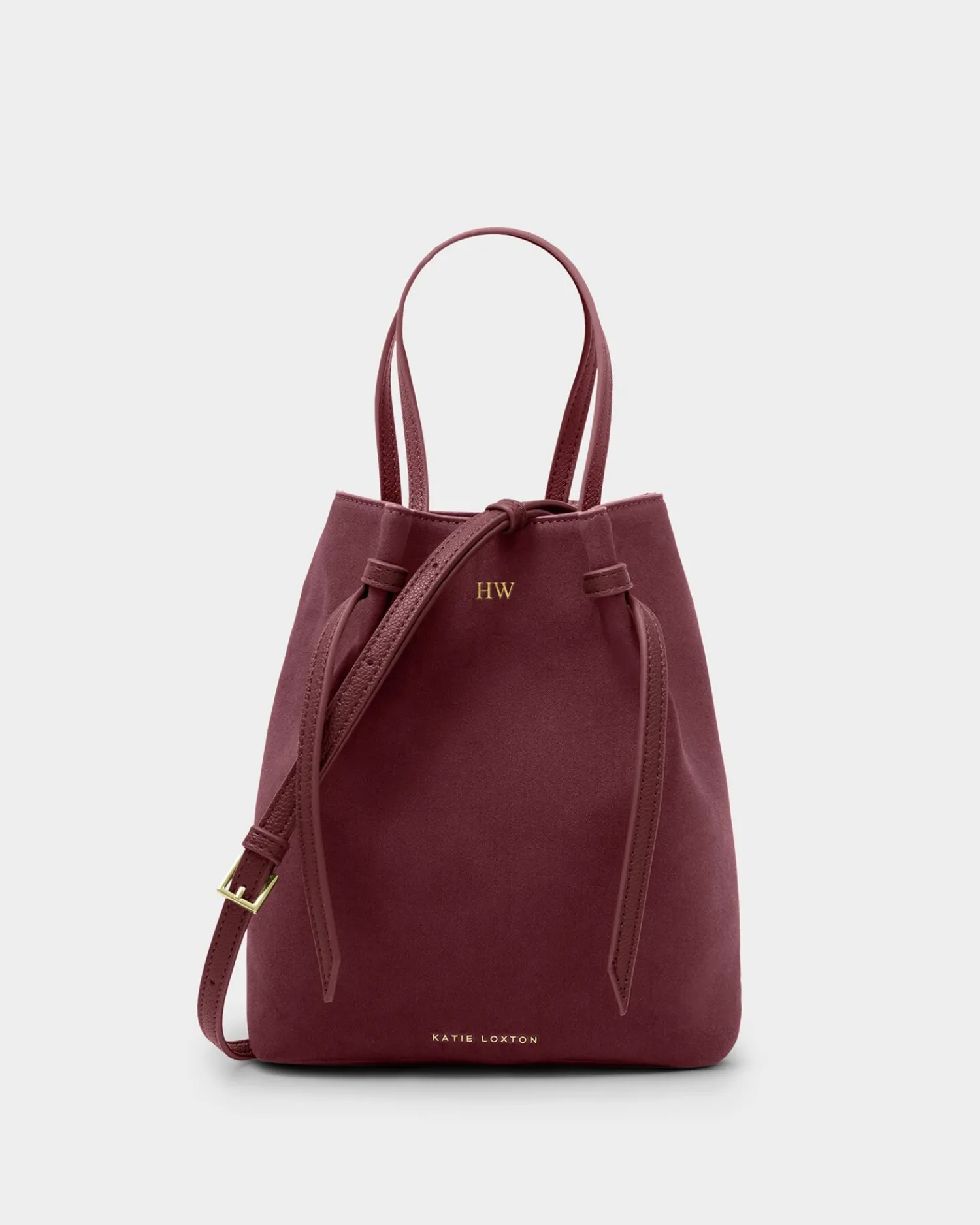 Katie Loxton Celina Suedette Bucket Bag Cherry Outlet