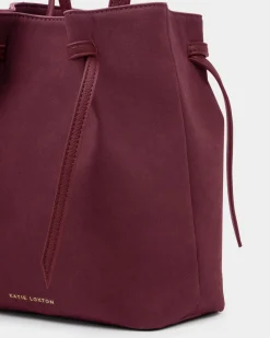 Katie Loxton Celina Suedette Bucket Bag Cherry Outlet