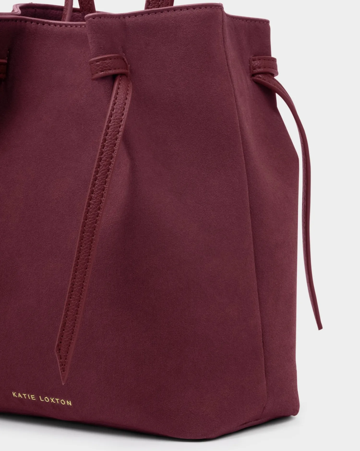 Katie Loxton Celina Suedette Bucket Bag Cherry Outlet