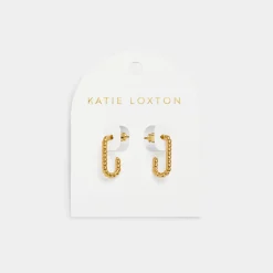 Katie Loxton Celine Waterproof Gold Rope Hoop Earrings Online