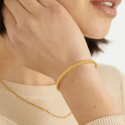 Katie Loxton Celine Waterproof Gold Rope Bangle Discount