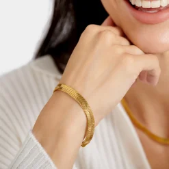 Katie Loxton Ciana Waterproof Gold Large Snake Chain Bracelet New