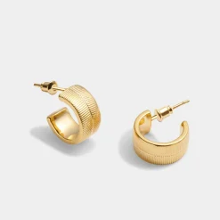 Katie Loxton Ciana Waterproof Gold Snake Huggie Hoop Earrings Discount