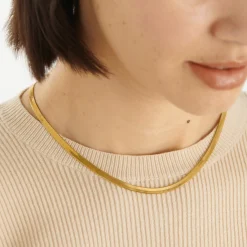 Katie Loxton Ciana Waterproof Gold Snake Chain Necklace