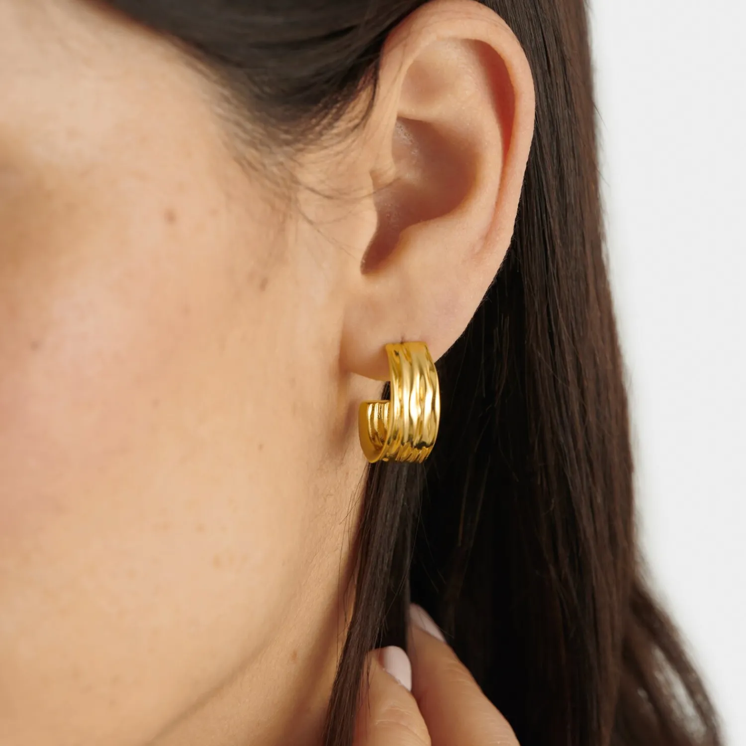 Katie Loxton Cleyo Waterproof Gold Hoop Earrings Discount