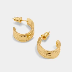 Katie Loxton Cleyo Waterproof Gold Hoop Earrings Discount