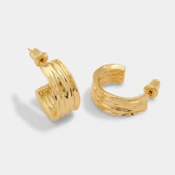 Katie Loxton Cleyo Waterproof Gold Hoop Earrings Discount