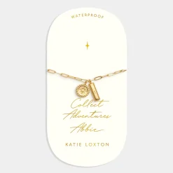 Katie Loxton ' Waterproof Gold Charm Bracelet Collect Adventures Online