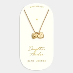 Katie Loxton ' Waterproof Gold Charm Necklace Daughter Clearance
