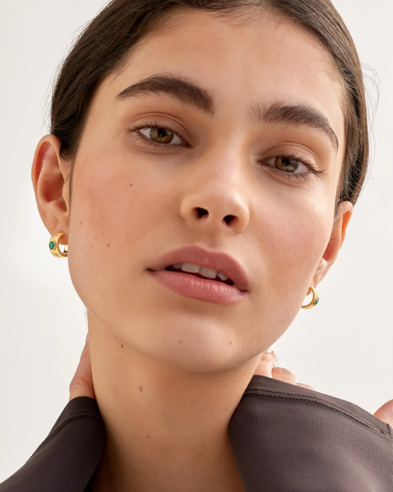 Katie Loxton ' Waterproof Gold Birthstone Hoop Earrings December Hot