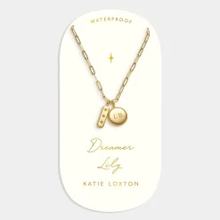 Katie Loxton ' Waterproof Gold Charm Necklace Dreamer