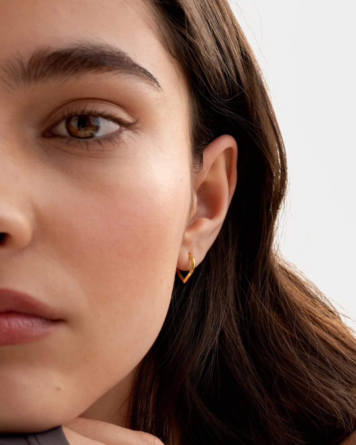 Katie Loxton Elsi Waterproof Gold Huggie Hoop Earrings Clearance