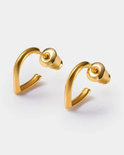 Katie Loxton Elsi Waterproof Gold Huggie Hoop Earrings Clearance