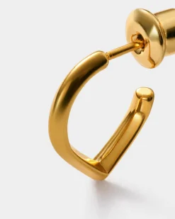 Katie Loxton Elsi Waterproof Gold Huggie Hoop Earrings Clearance