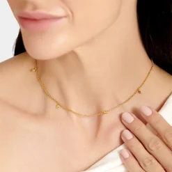 Katie Loxton Estee Waterproof Gold Charm Choker Sale