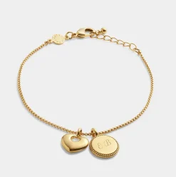Katie Loxton ' Waterproof Gold Charm Bracelet Family Forever New