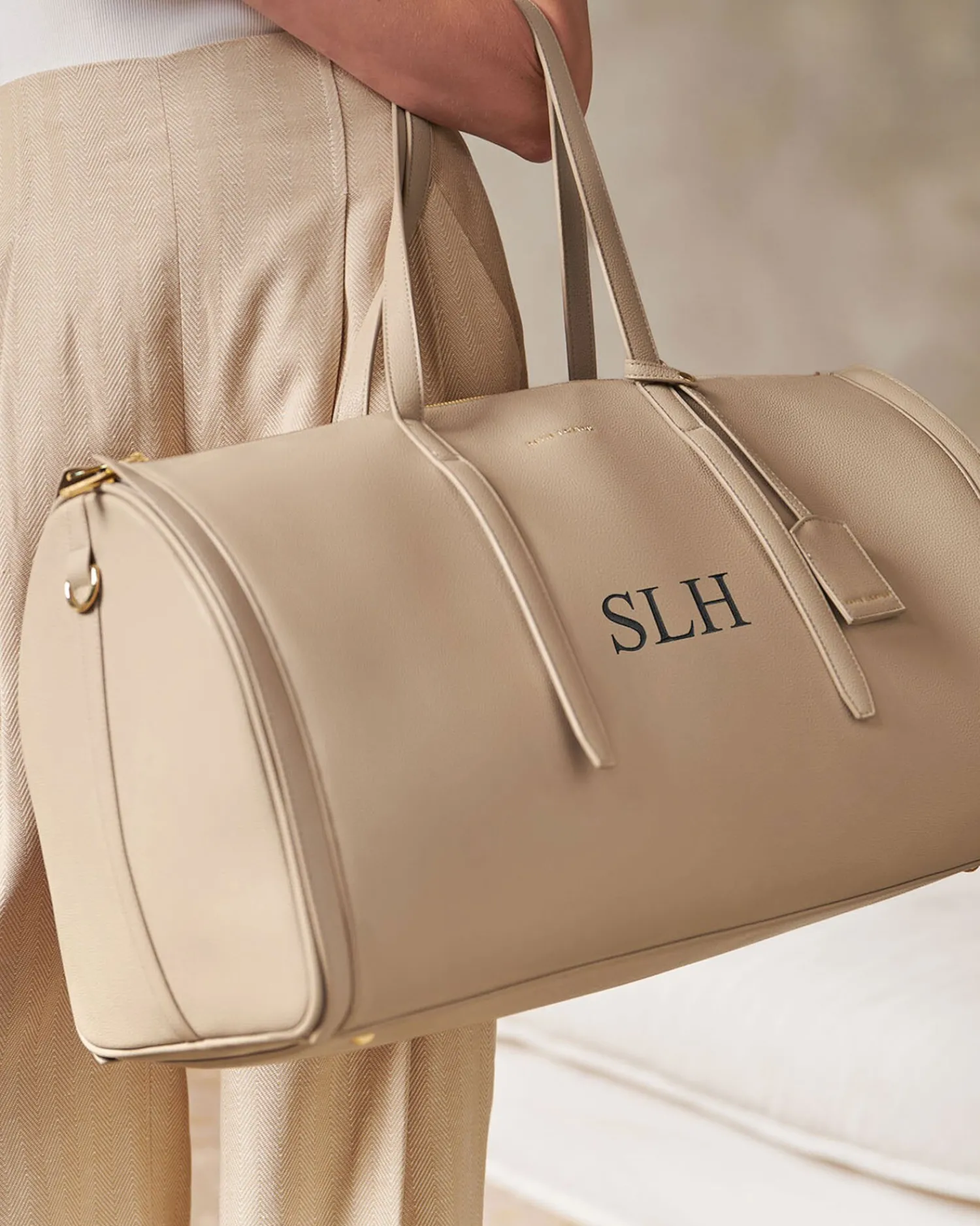 Katie Loxton Fold-Out Garment Weekend Bag Light Taupe Discount