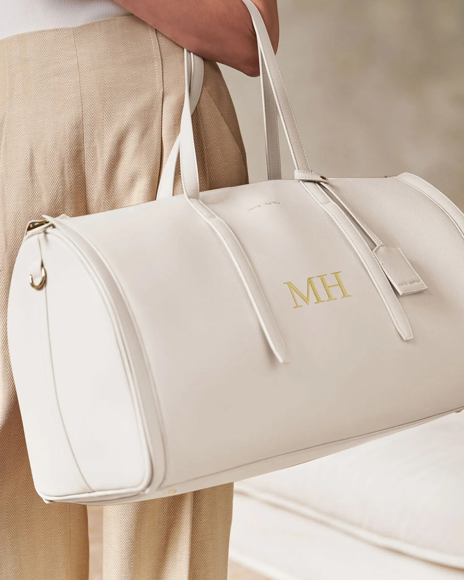 Katie Loxton Fold-Out Garment Weekend Bag Off White Sale