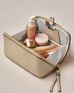 Katie Loxton Fold-Out Mirror Makeup Bag Light Taupe Sale