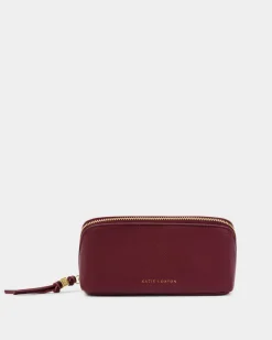 Katie Loxton Fold-Out Mirror Makeup Bag Cherry New
