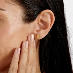 Katie Loxton Forever' Waterproof Gold Pebble Earrings Best