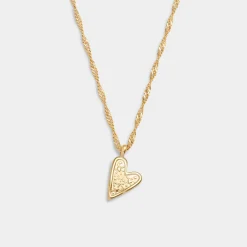 Katie Loxton Friendship' Waterproof Gold Heart Necklace Hot