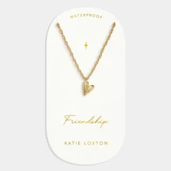 Katie Loxton Friendship' Waterproof Gold Heart Necklace Hot