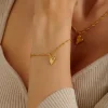 Katie Loxton Friendship' Waterproof Gold Heart Bracelet Hot
