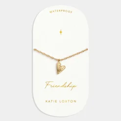Katie Loxton Friendship' Waterproof Gold Heart Bracelet Hot