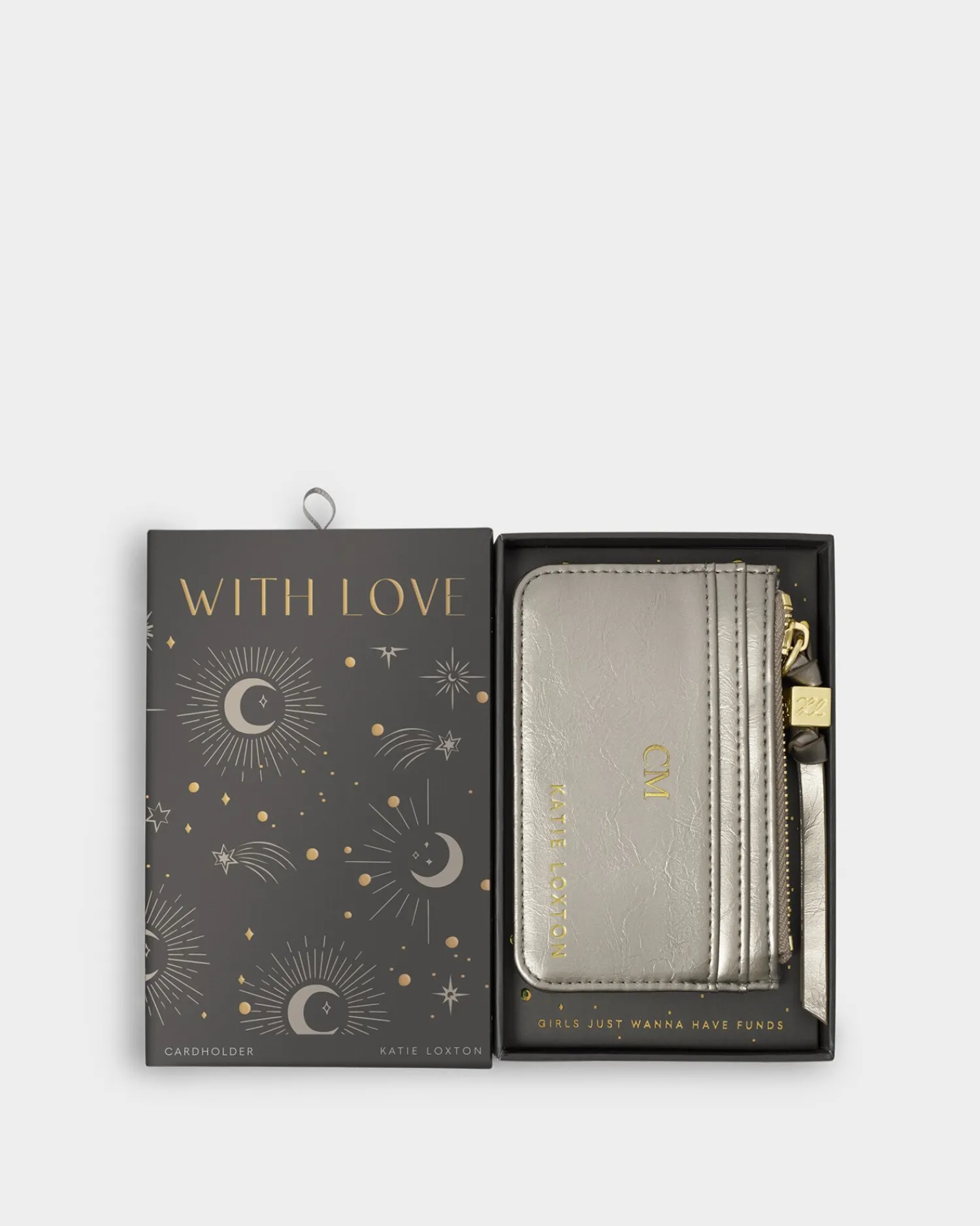 Katie Loxton Gift Boxed Coin & Card Holder Pewter