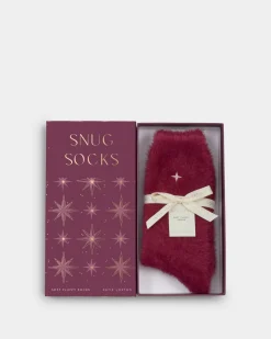 Katie Loxton Gift Boxed Fluffy Socks Cherry Outlet