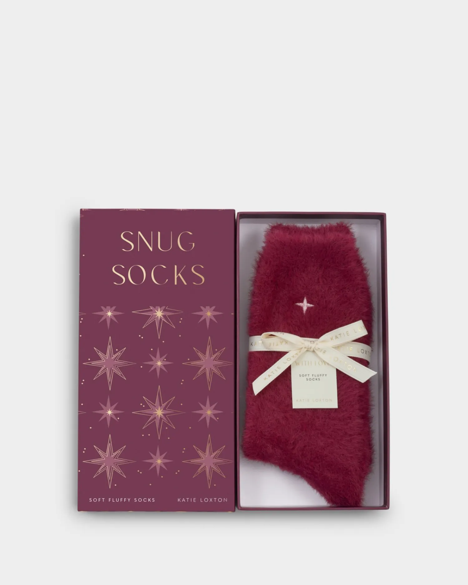 Katie Loxton Gift Boxed Fluffy Socks Cherry Outlet