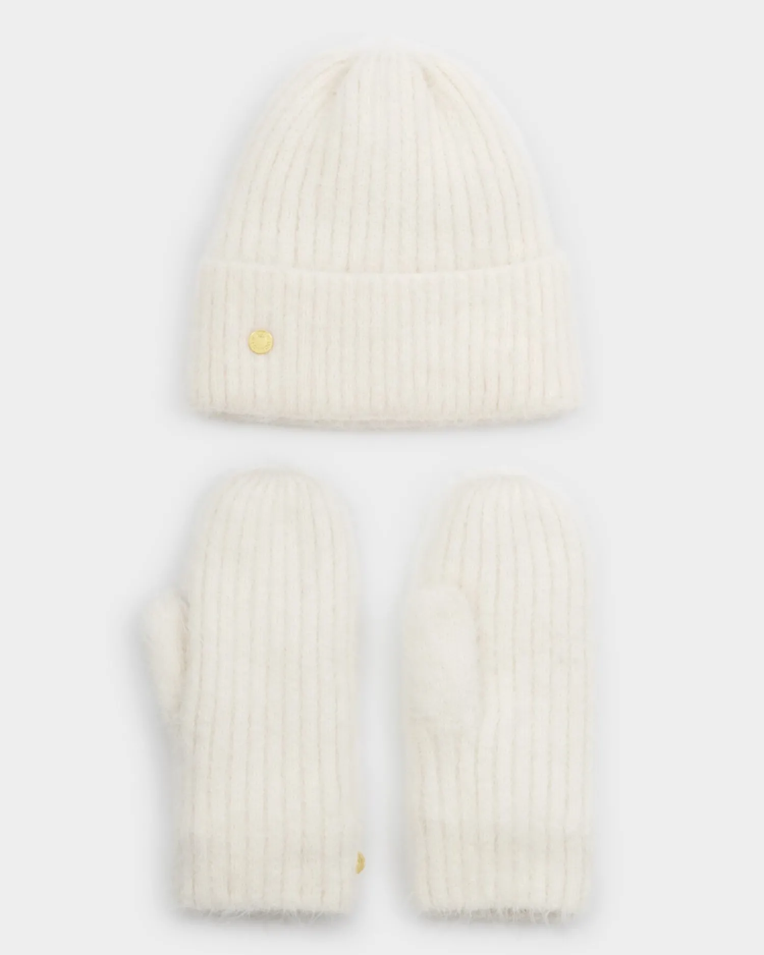Katie Loxton Gift Boxed Hat & Mittens Set White Outlet