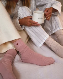 Katie Loxton Gift Boxed Heart Socks Blush Pink Outlet