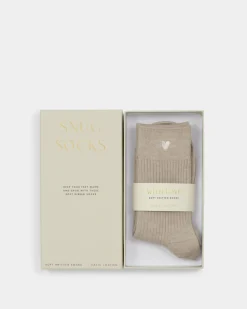Katie Loxton Gift Boxed Heart Socks Taupe Discount