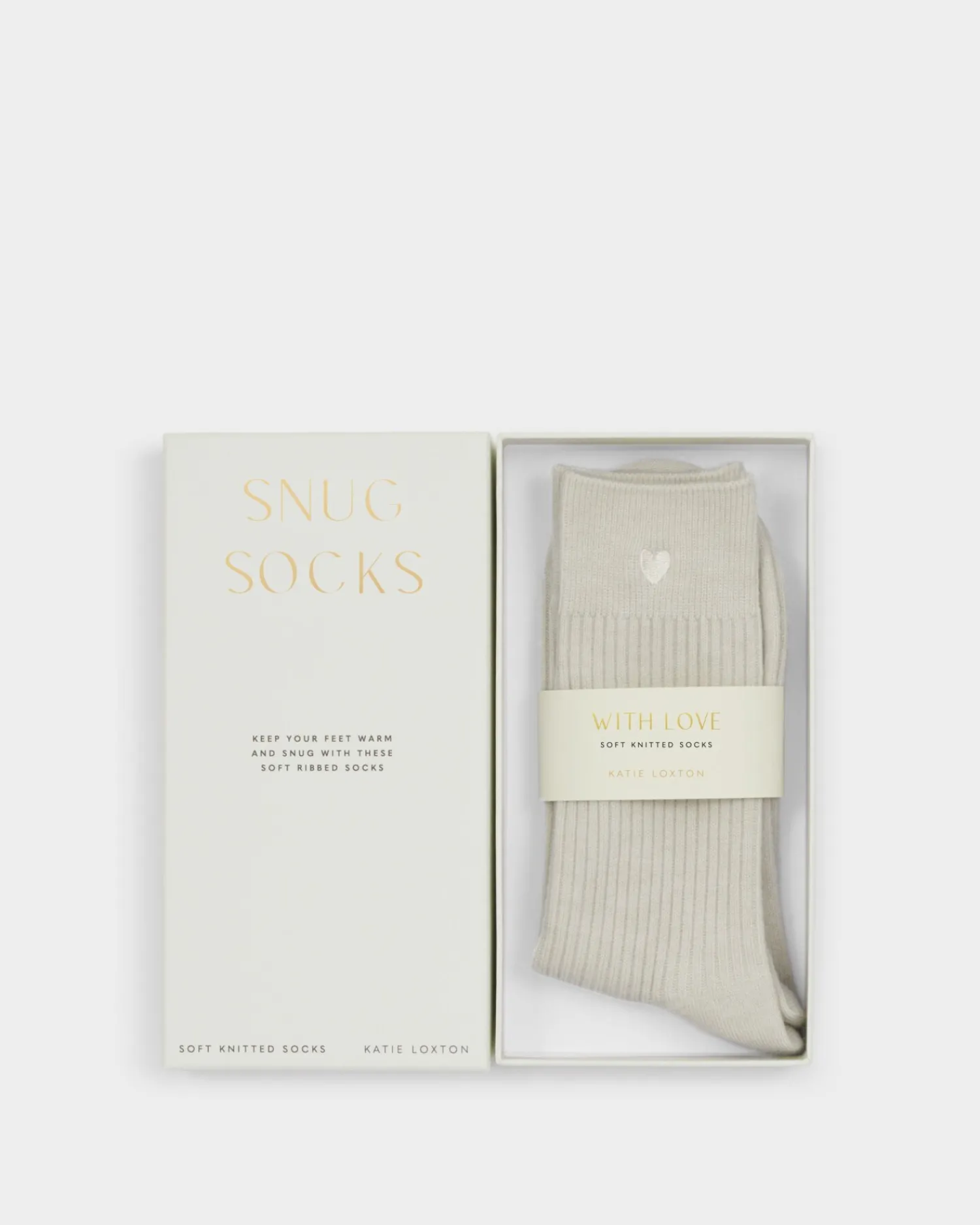 Katie Loxton Gift Boxed Heart Socks Off White Sale