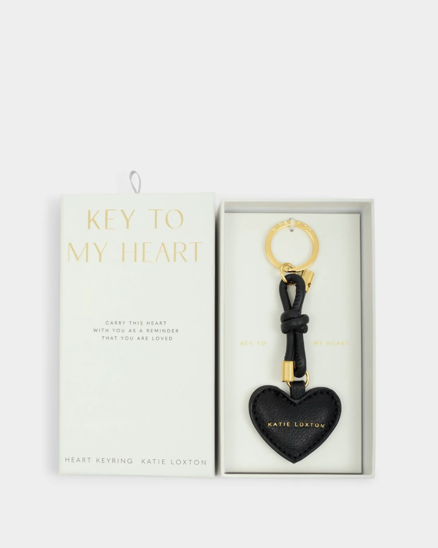 Katie Loxton Gift Boxed Keyring Black Hot