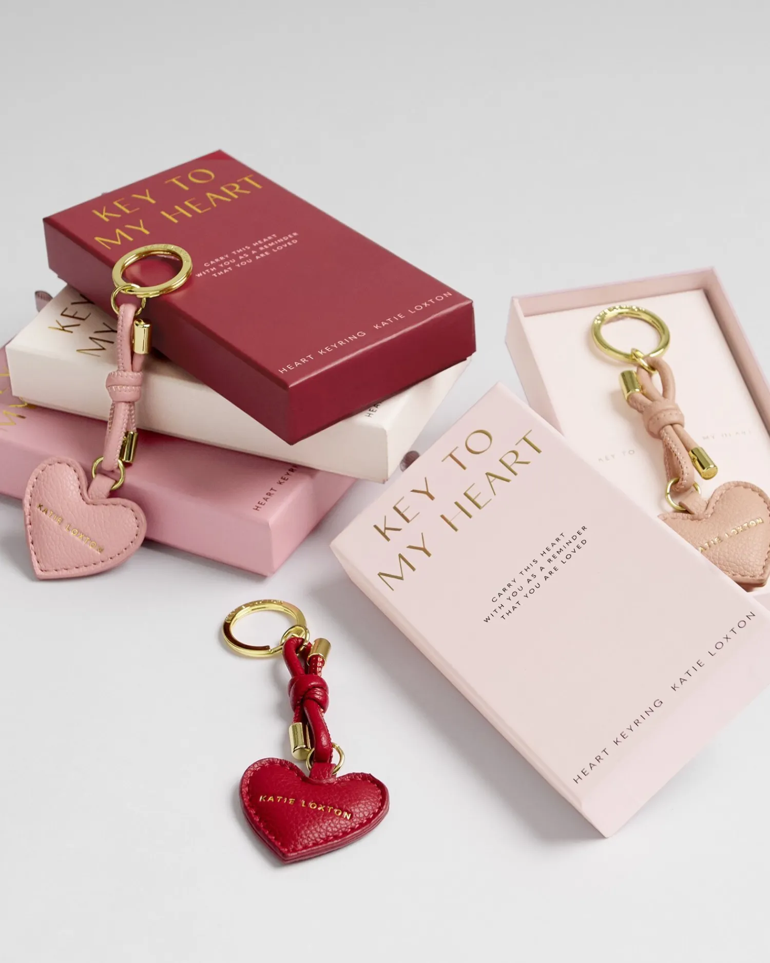 Katie Loxton Gift Boxed Keyring Red Clearance