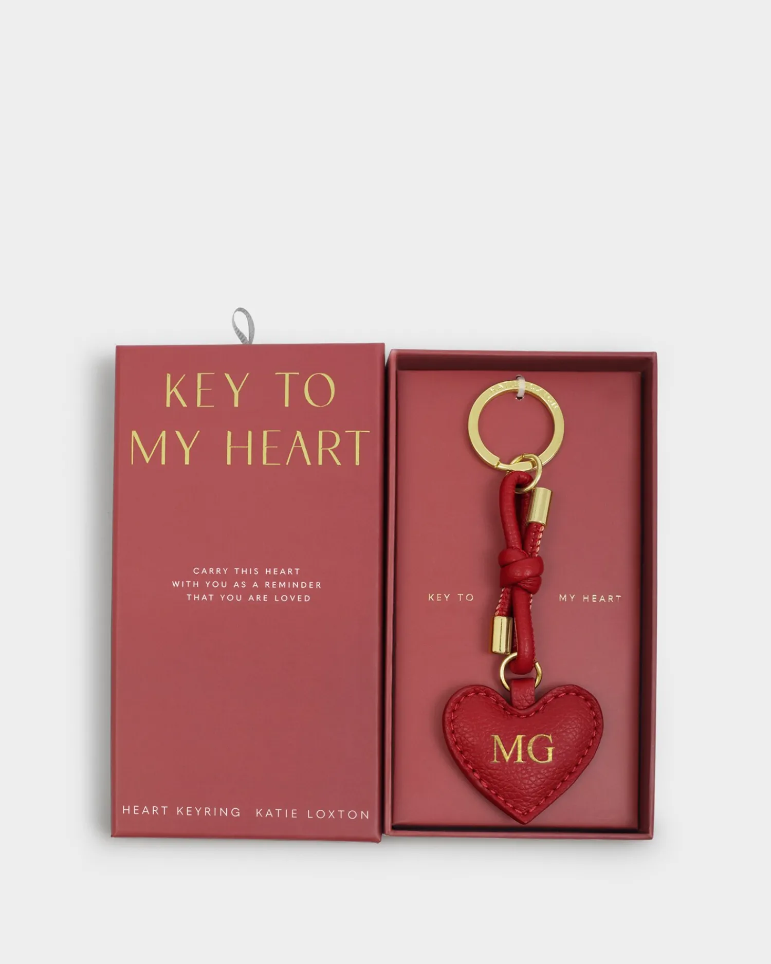 Katie Loxton Gift Boxed Keyring Red Clearance
