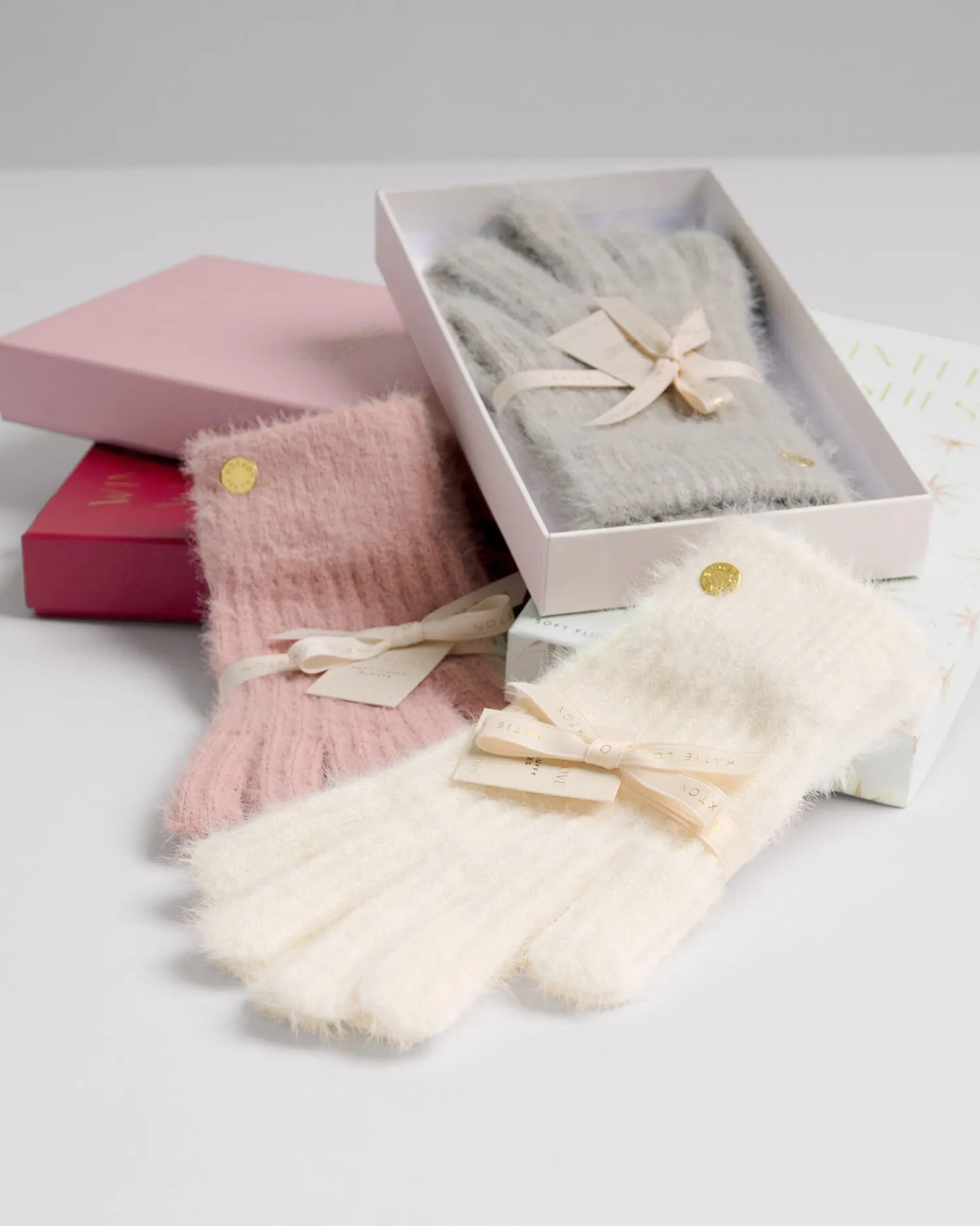 Katie Loxton Gift Boxed Knitted Gloves Grey Online