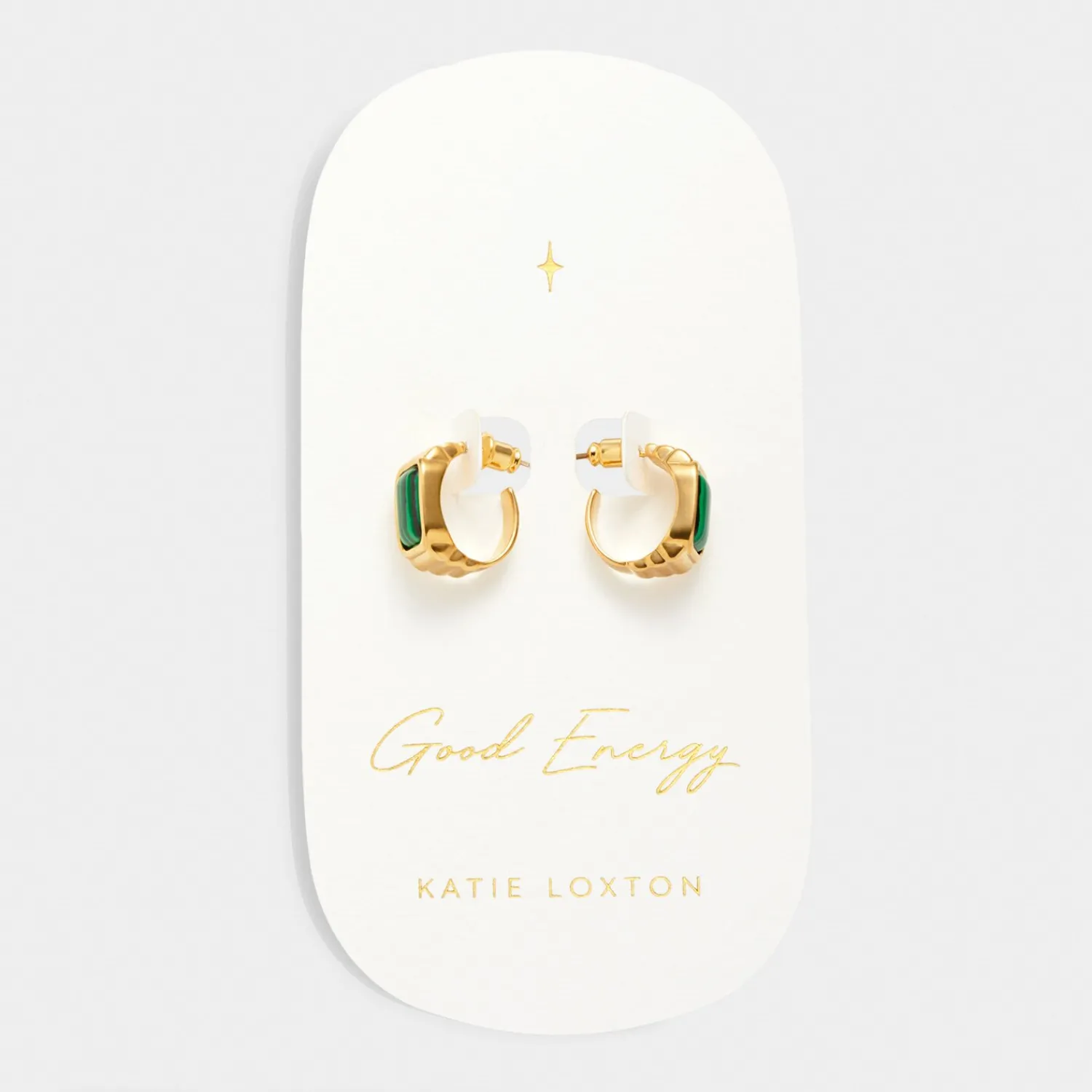 Katie Loxton Good Energy' Waterproof Gold Hoop Earrings