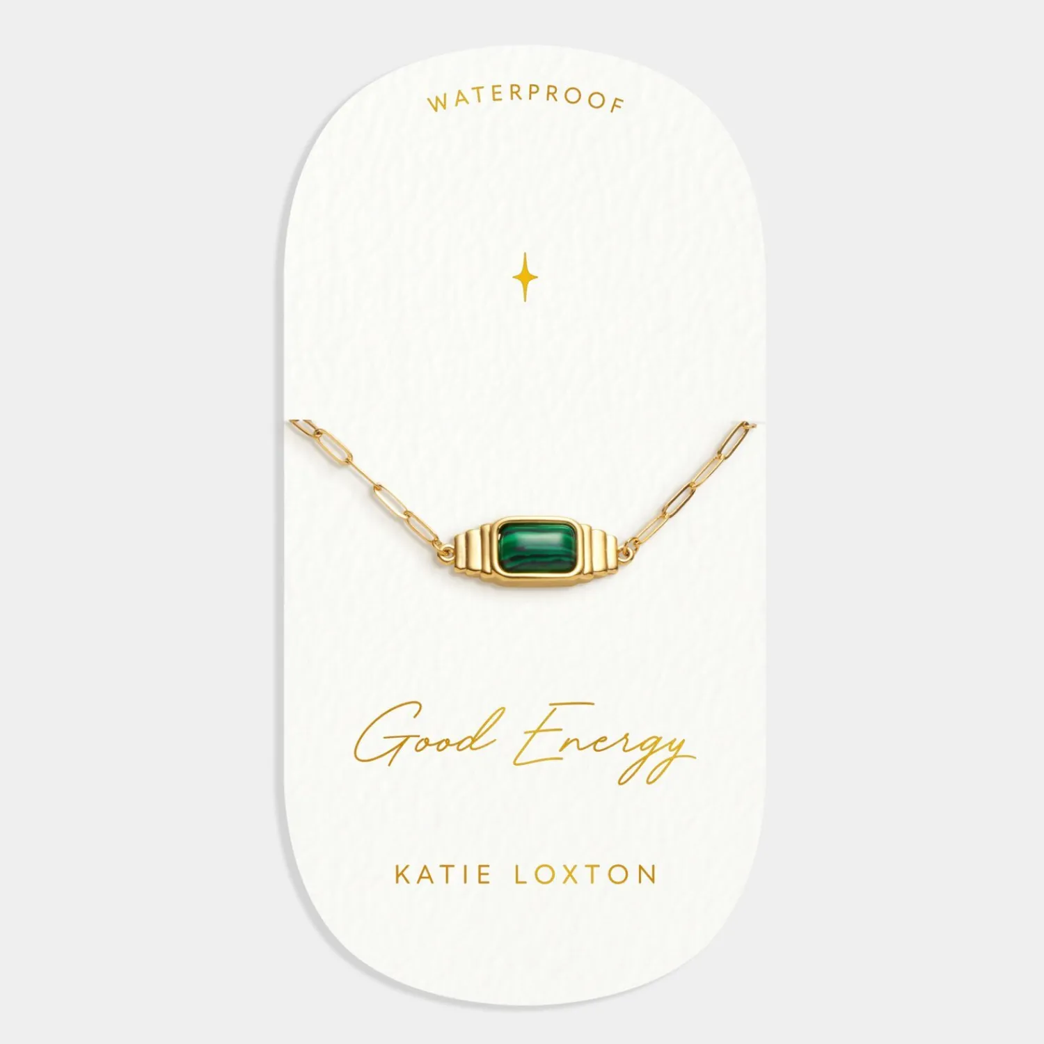 Katie Loxton Good Energy' Waterproof Gold Bracelet Clearance