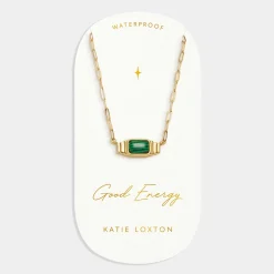 Katie Loxton Good Energy' Waterproof Gold Necklace Clearance