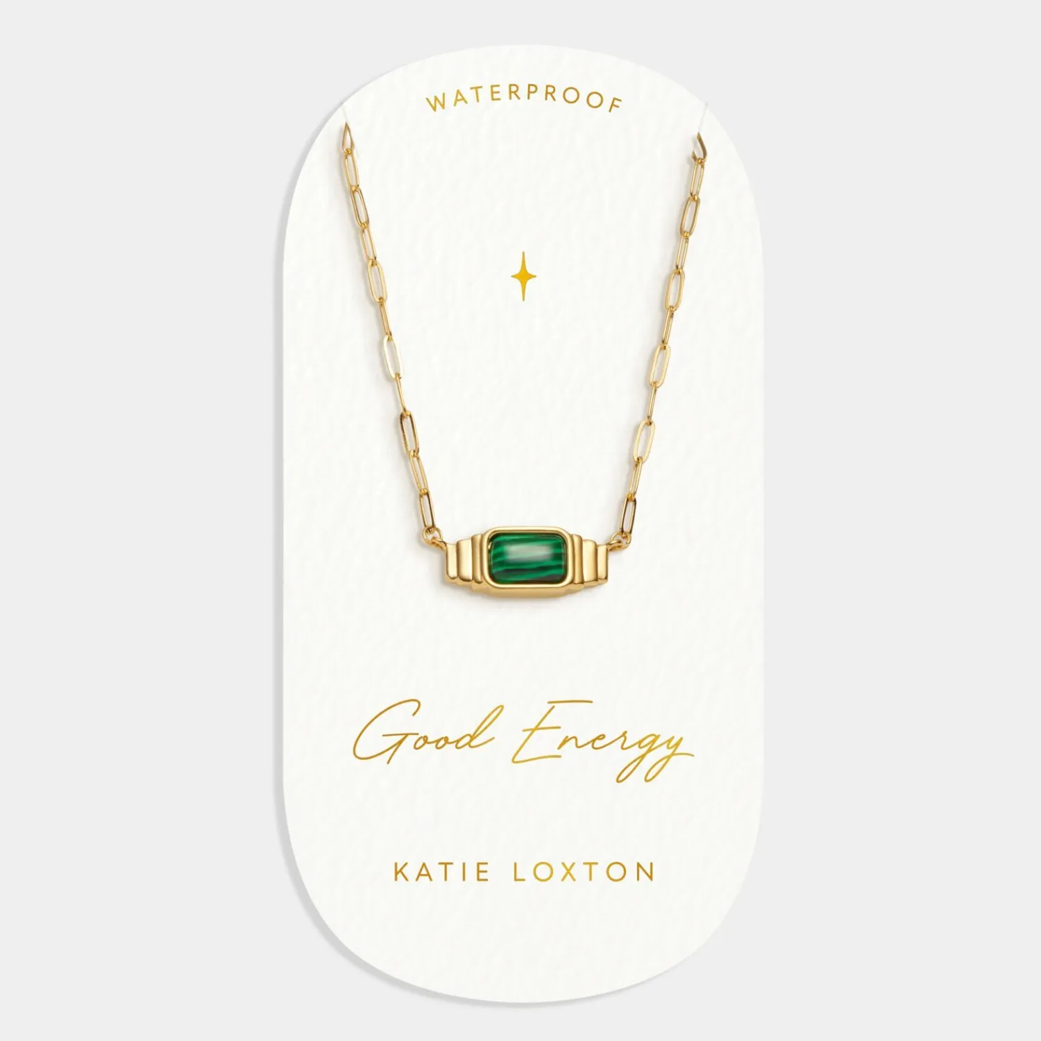 Katie Loxton Good Energy' Waterproof Gold Necklace Clearance