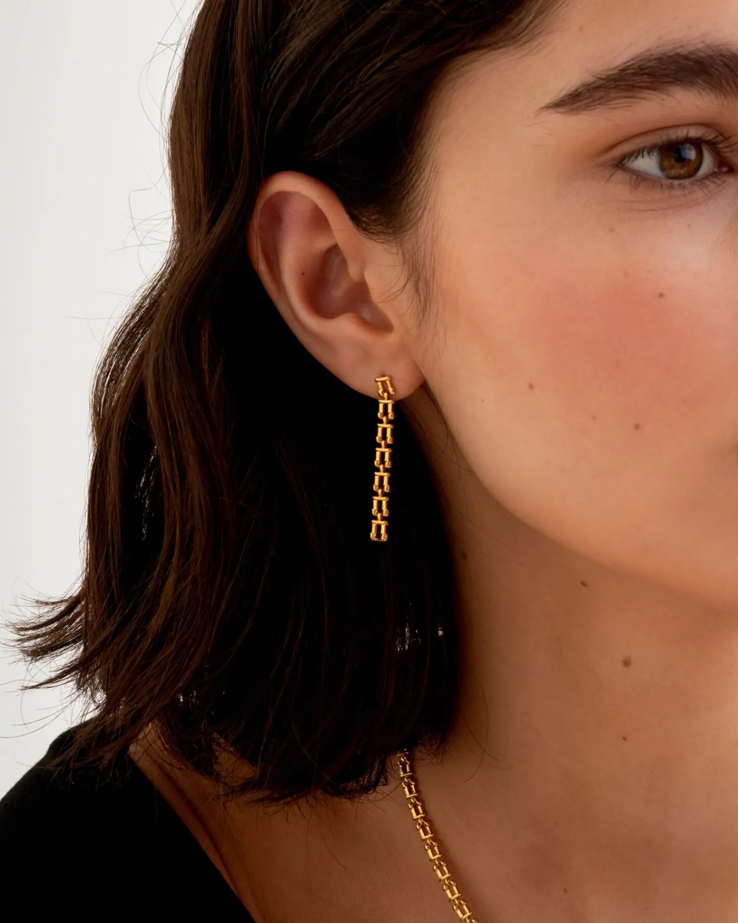 Katie Loxton Grecian Waterproof Gold Link Multi-Wear Earrings Discount