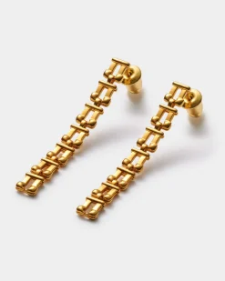 Katie Loxton Grecian Waterproof Gold Link Multi-Wear Earrings Discount