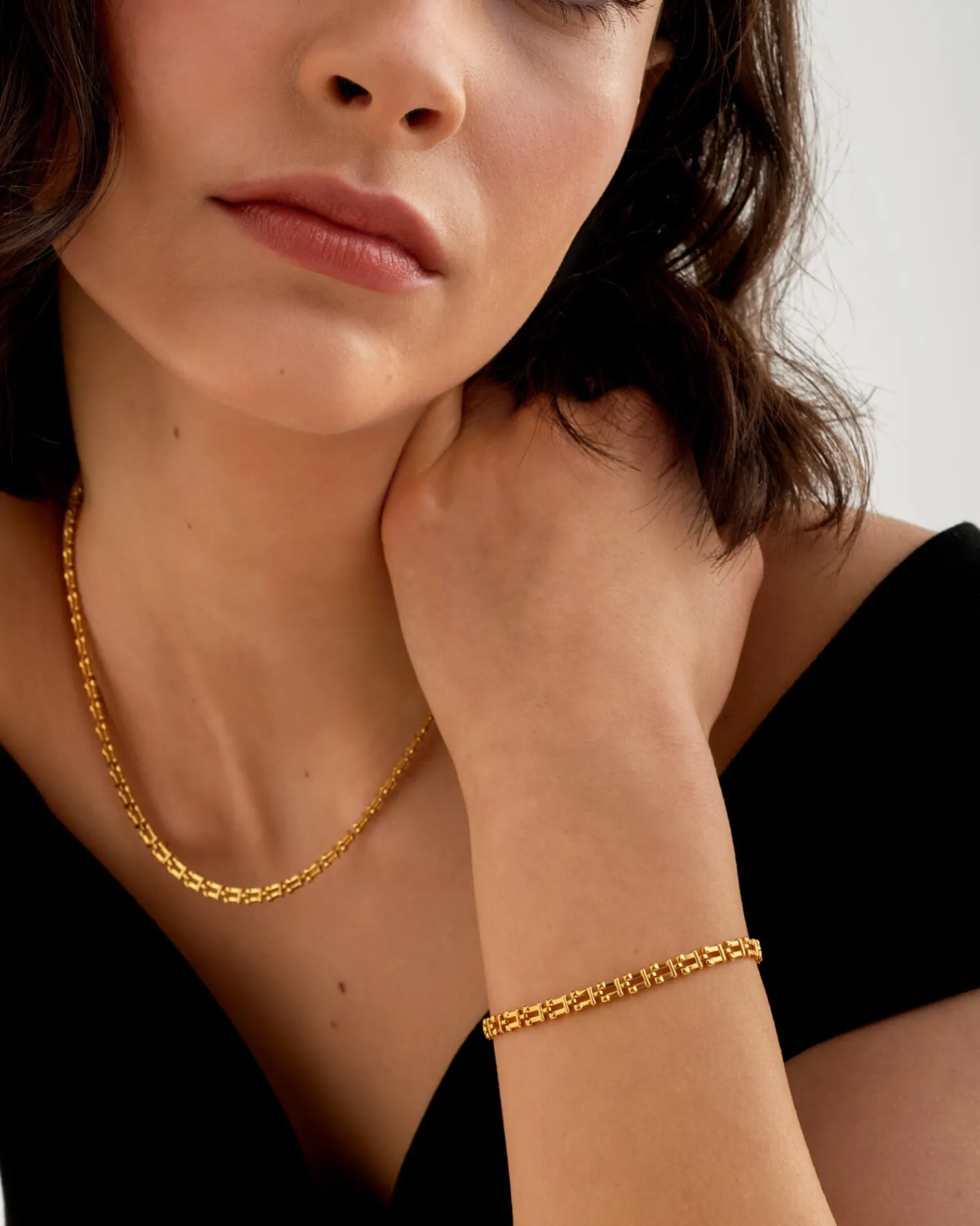 Katie Loxton Grecian Waterproof Gold Link Bracelet Clearance