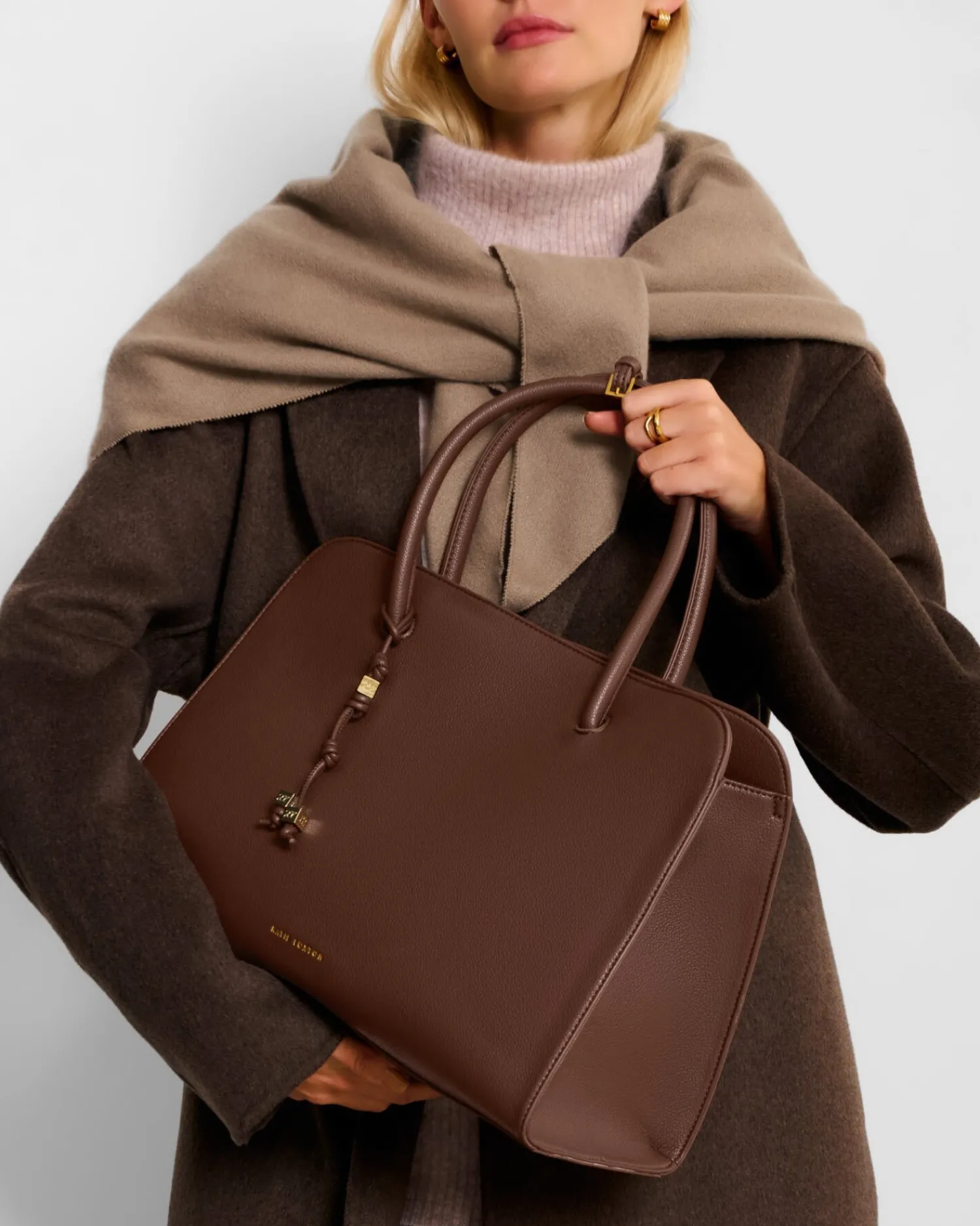 Katie Loxton Hadley Shoulder Tote Bag Dark Chocolate Hot