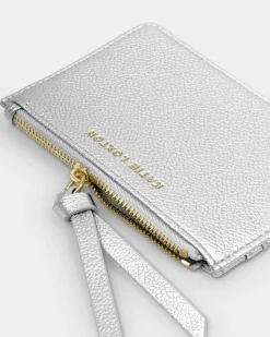 Katie Loxton Hallie Coin & Card Holder Silver Outlet
