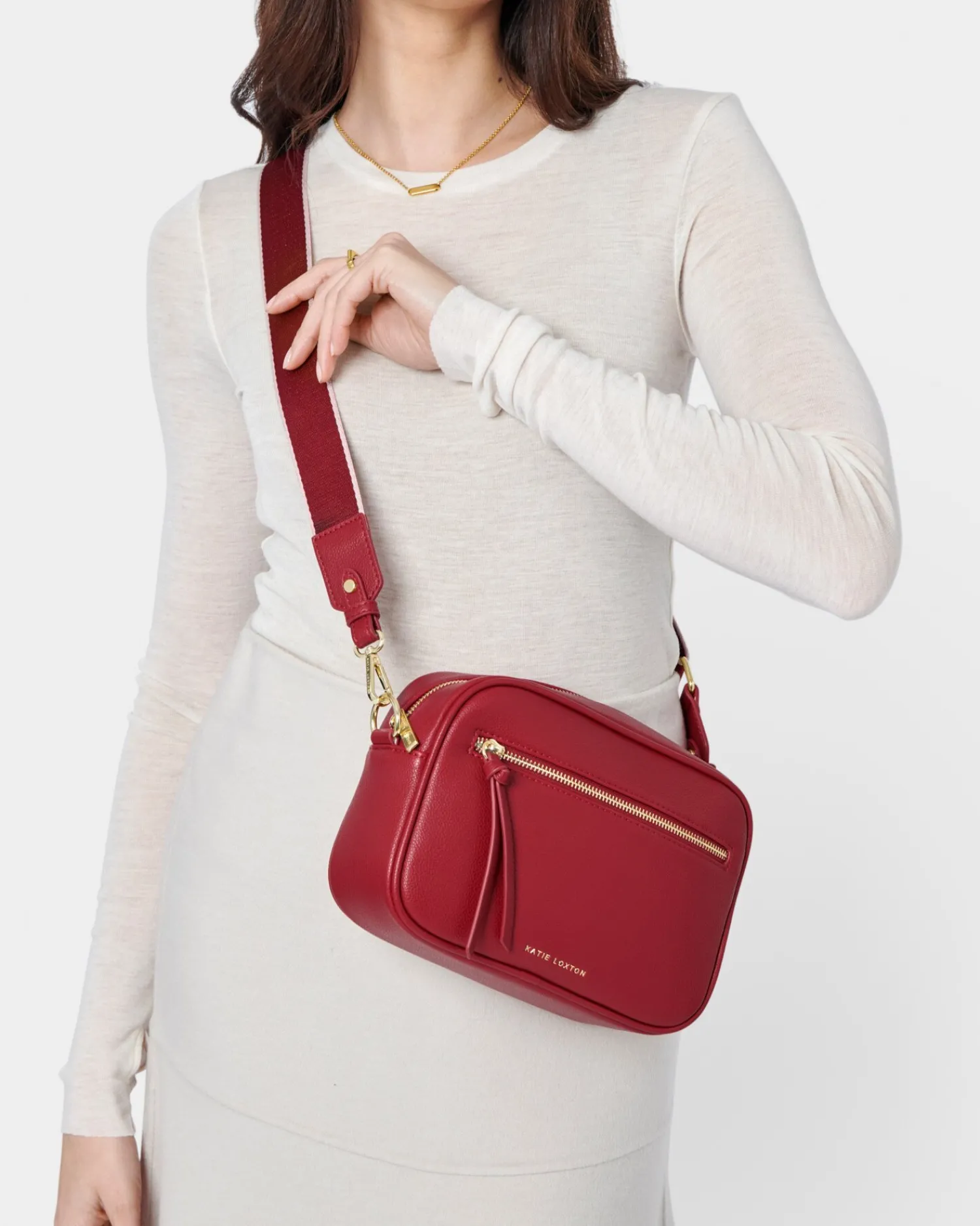 Katie Loxton Hallie Crossbody Bag Garnet Red
